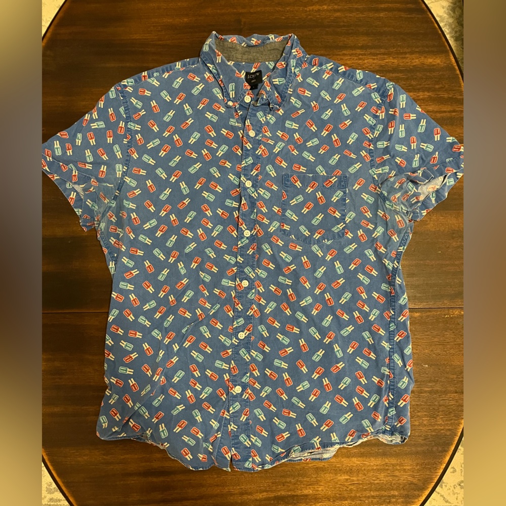 J. Crew Factory Shortsleeved Button-down - Popsicle Print - Sz L - UGC